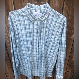 Southern Tide Performance Plaid Intercoastal Long Sleeve Button Down Shirt XL